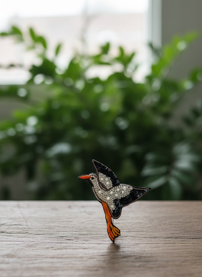 Pink Elegance Flamingo Brooch