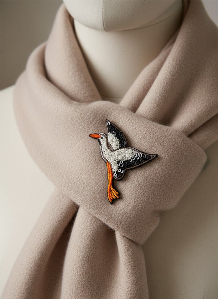 Pink Elegance Flamingo Brooch