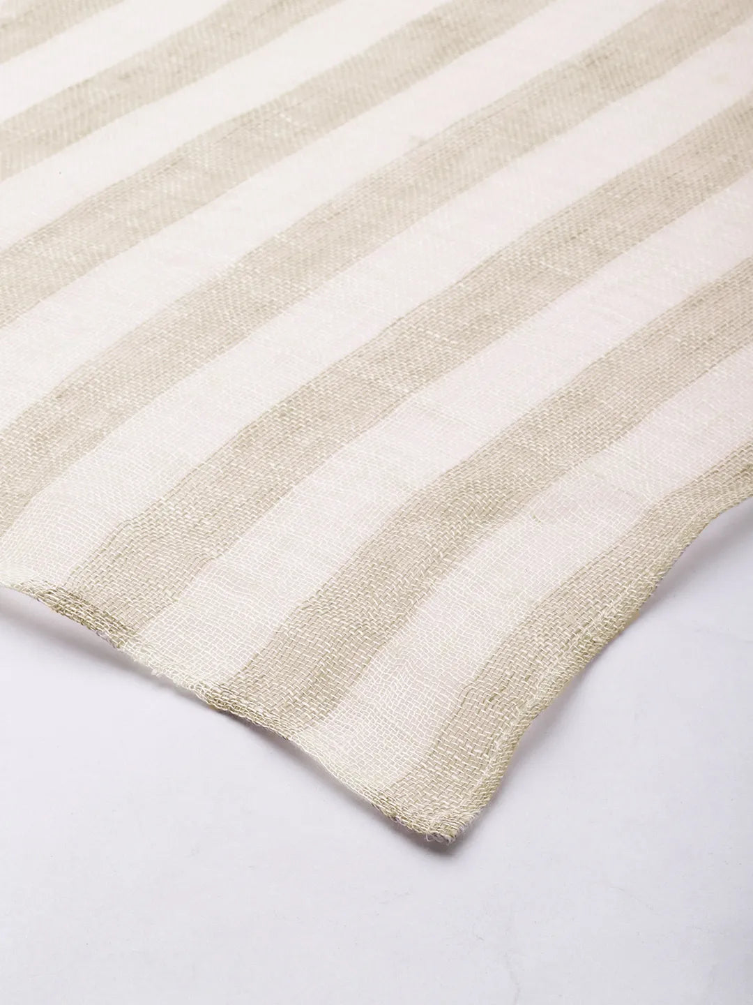 ASVA Striped Earthtones Linen Scarf