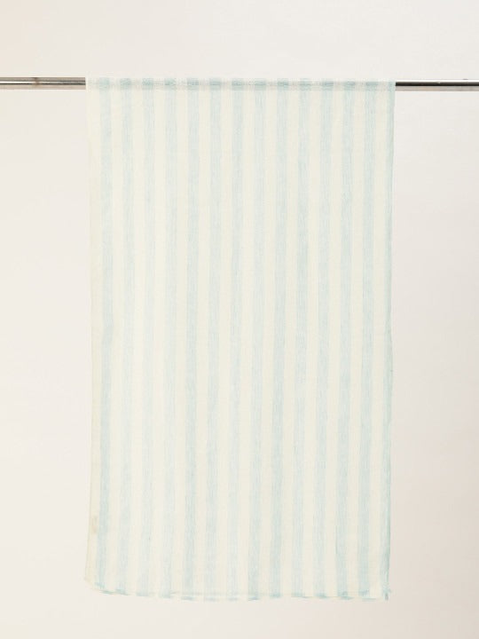 ASVA Blue & White stripes Linen Scarf
